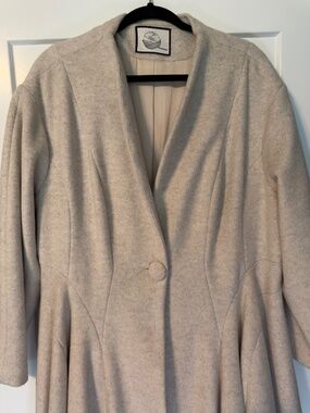 Long Wool Linen Naive Coat Dress